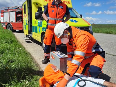 TC - Tábor, dopravní nehoda s únikem kyseliny, 18.5.2021